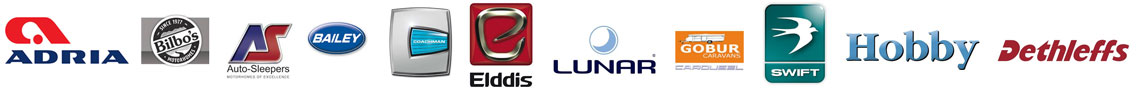 mobile caravan and motorhome servocing in lincoln and surounding counites east midlands manufacturers logos